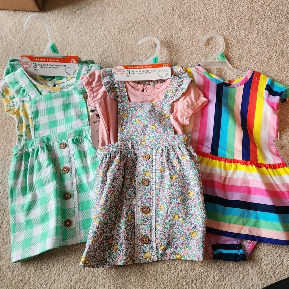 6-9 month outfits girl brand new